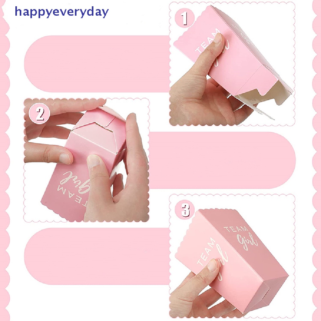 [happy] 10pcs Kotak Popcorn Gender Reveal Party Seks Bayi Mengungkapkan Party Candy Box [ID]