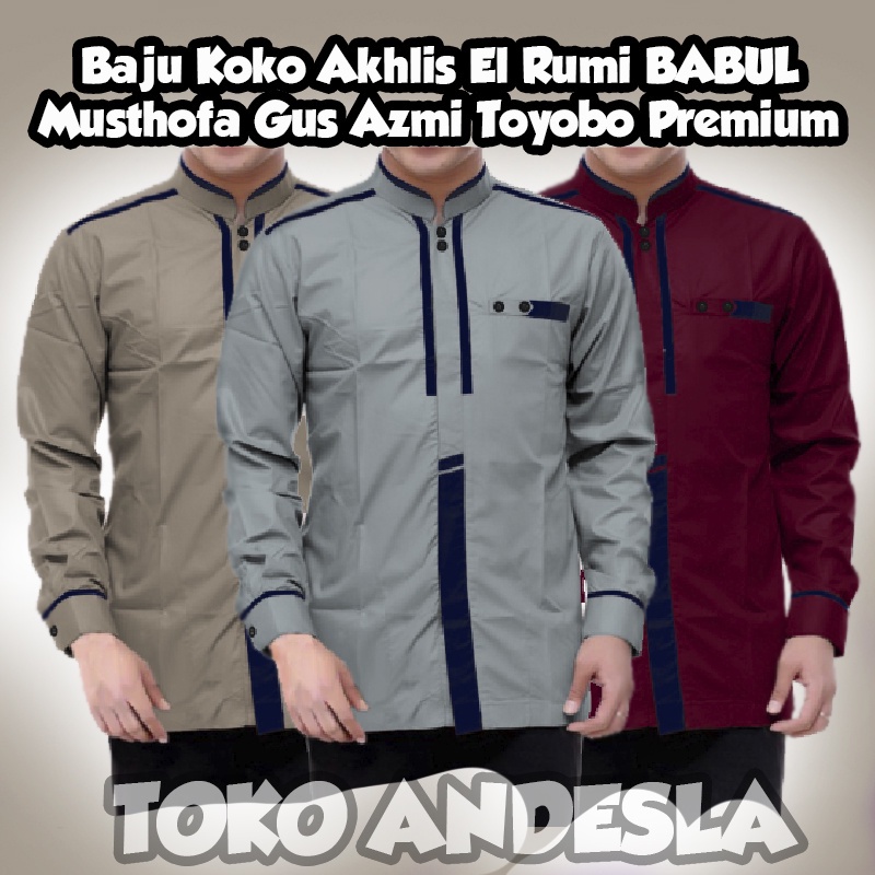 DVW45 Baju Koko Akhlis El Rumi BABUL Musthofa Gus Azmi Toyobo Premium