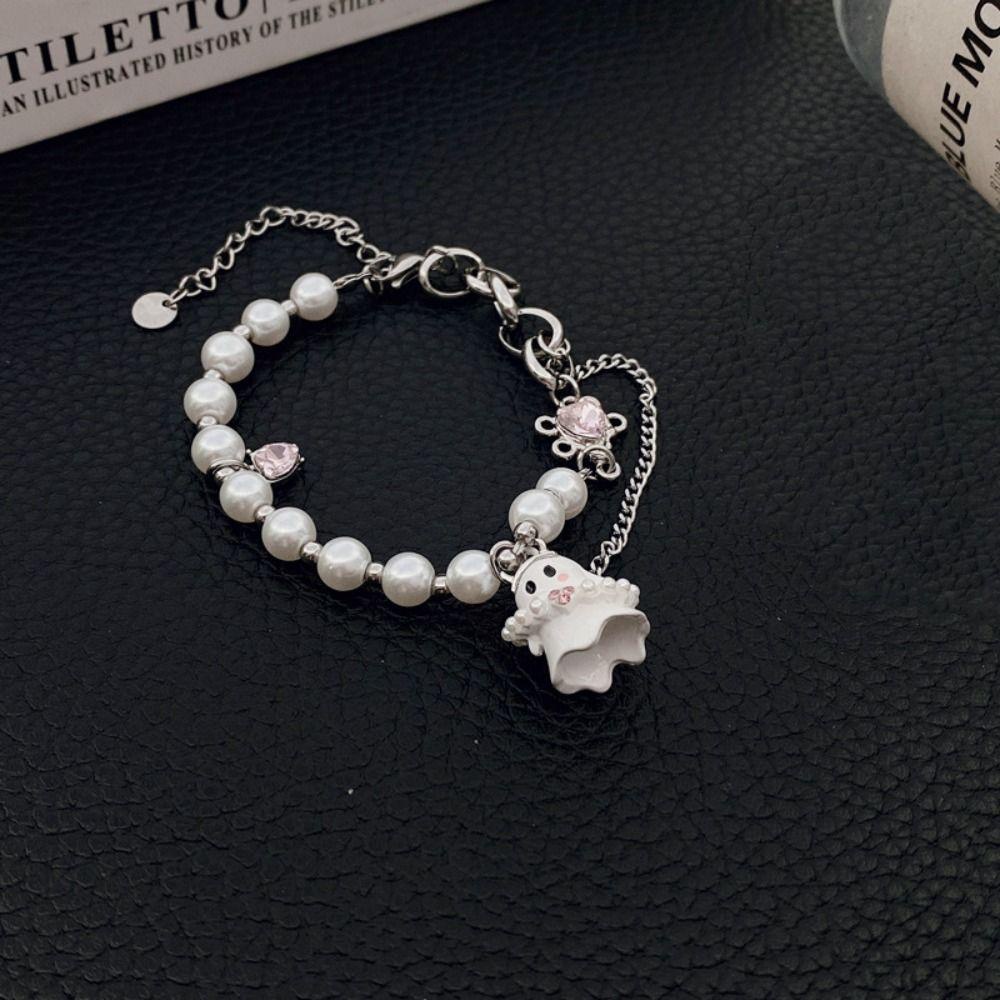 Mxbeauty Gelang Gaya Korea Hadiah Ulang Tahun Keren Mutiara Kepribadian Trendi Adjustable Gelang Rantai Y2K