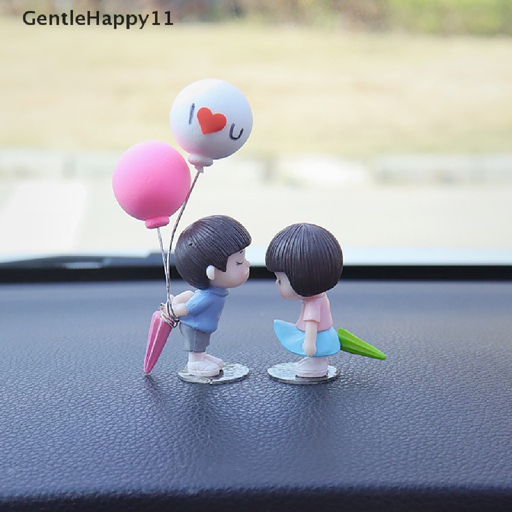 Gentlehappy Pasangan Anime Untuk Model Ornamen Mobil Gambar Balon Kiss Lucu Auto Decoration id