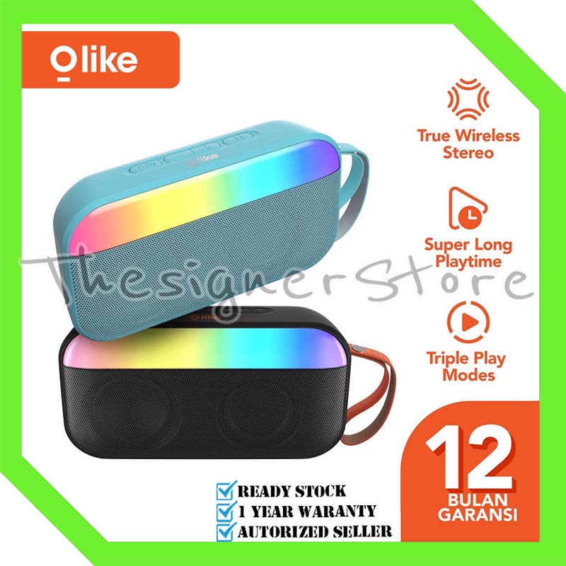 Olike SF4 Speaker Bluetooth Portable Wireless RGB Stereo USB &amp; TF Card Support 8 Hours Playtime