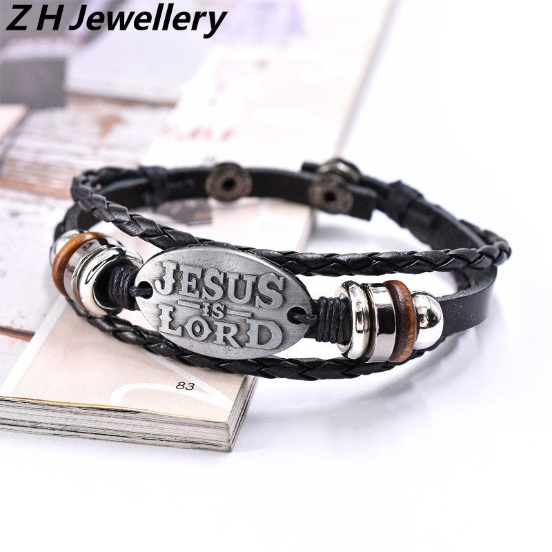 [Z H Perhiasan] Vintage Mahasiswa Kulit Asli Gelang Pria Dan Wanita Fashion Stainless Steel Multi layered Beaded PU Buckle Bracelet Punk Pesta Rock Perhiasan Aksesoris