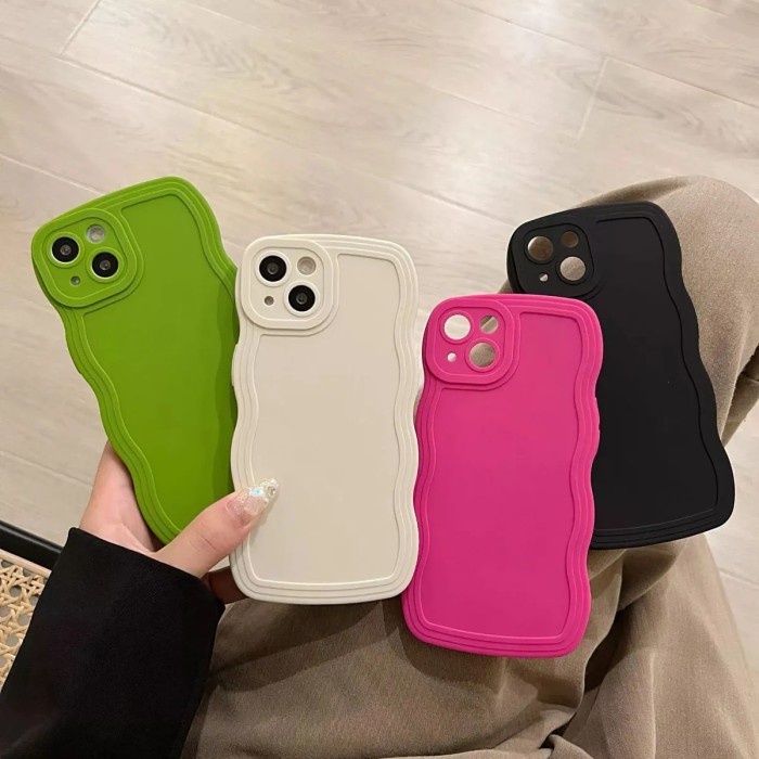 Softcase WAVE SHAPE Warna Oppo A54 4G/A55 4G/A57 4G/A77S/A71/A74 4G/A95 4G/A74 5G/A76/A96/A36/A83/F11/F11 Pro Case TPU Gelombang Colorful