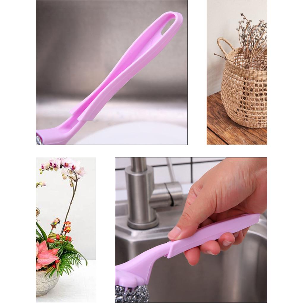 Abs Sikat Pembersih Kawat Baja Portable Pengganti Dapat Dicuci Reusable Home Bowl Tray Pot Pan Brushes Aksesoris