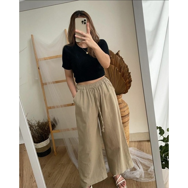 KULOT SIPA LINEN PREMIUM / CELANA PANJANG WANITA TEBAL KOREA IMPORT / CELANA KULOT WANITA