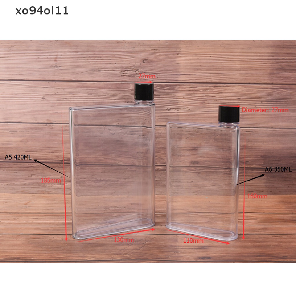 Xo Fashion Botol Air Minum Portable Buku Bening Portable Paper Pad Water Bottle Flat   Ol