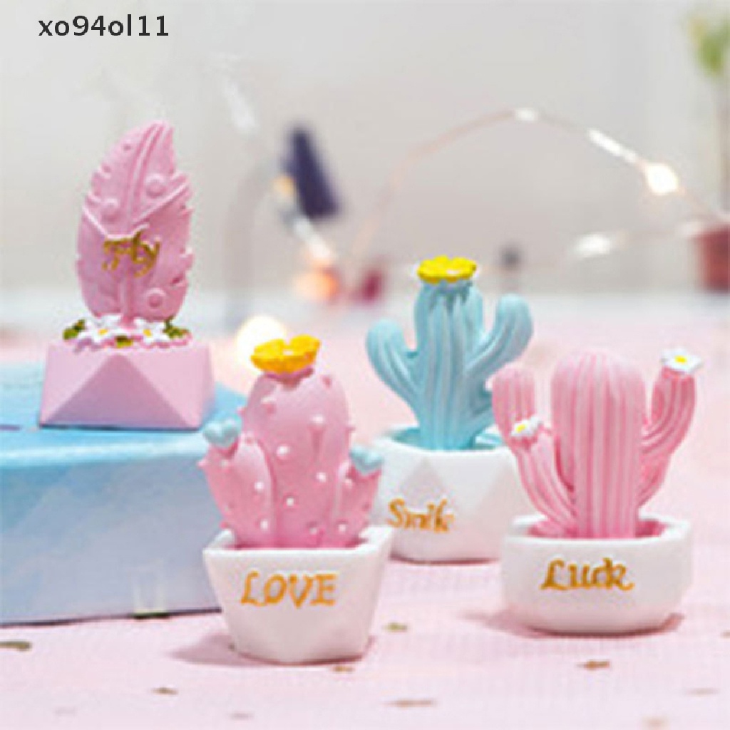 Xo DIY Mini CactusDoll Peri Taman Ornamen Dekorasi Pot Craft Rumah Boneka Accessori OL