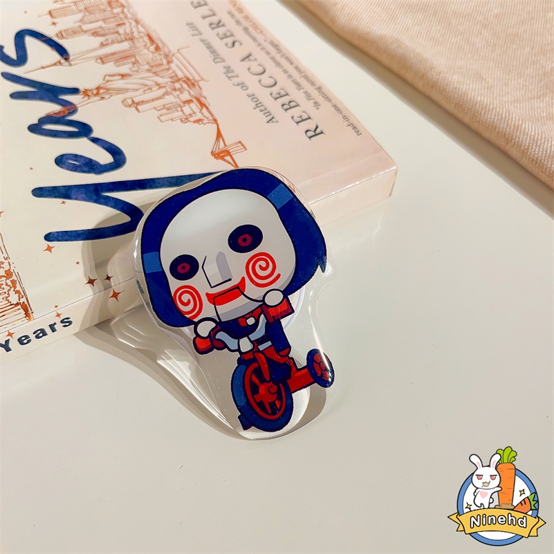 Kartun Lucu 3D Airbag Handphone Stand Phone Holder Transparan Akrilik Teleskopik Adjustable Handphone Grip Stand Holder Bracket Phone Ring Gadget Stand Untuk Semua Case Ponsel