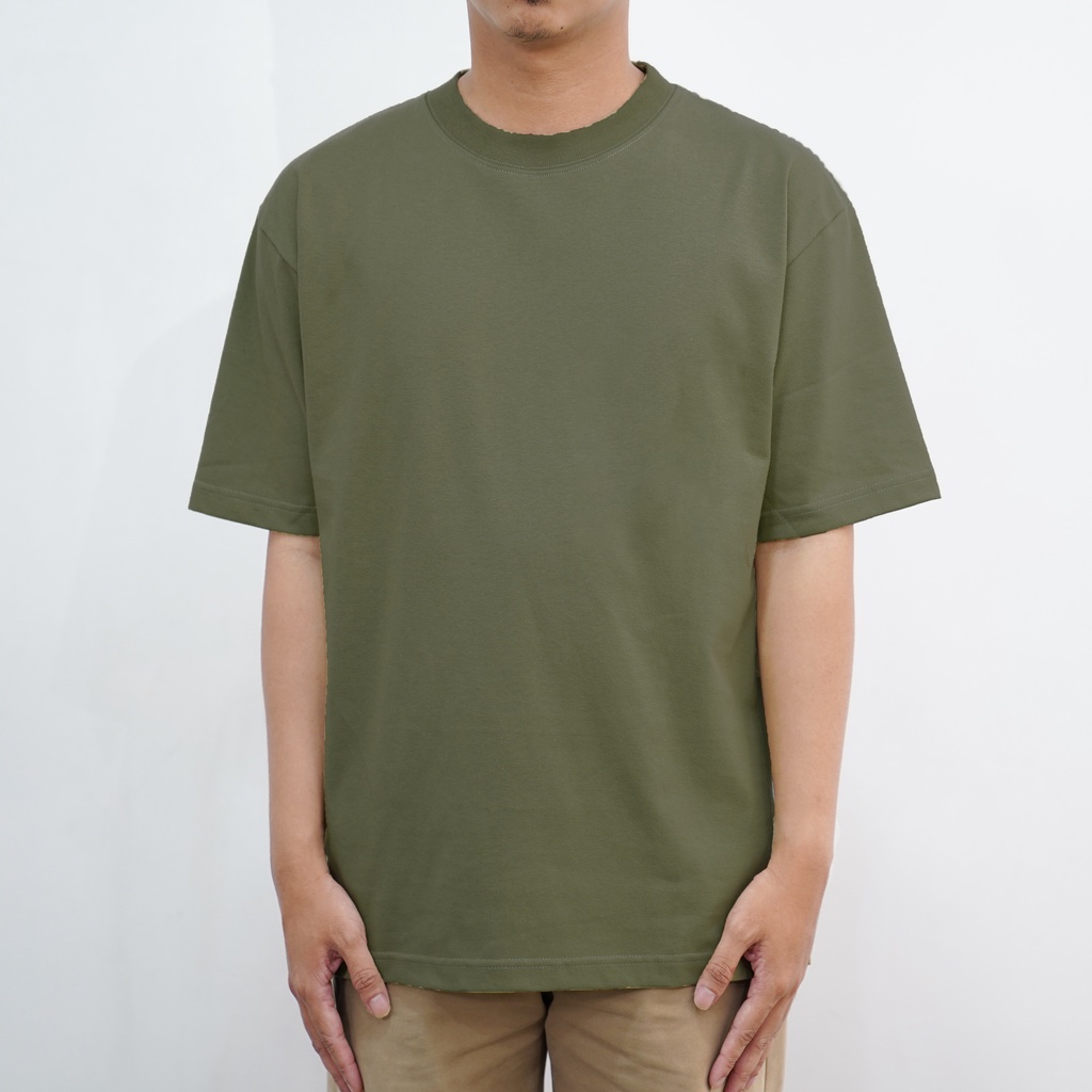 OVERSIZE HEAVY WEIGHT T-SHIRT/KAOS OVERSIZE 16S/SAMWELLS- GREEN ARMY