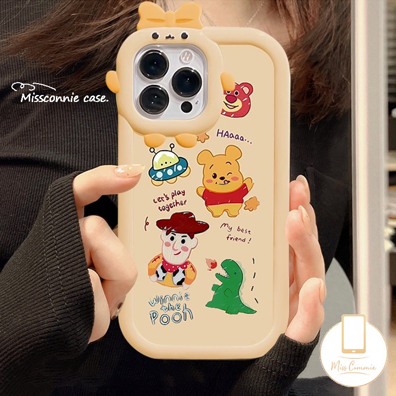 Realme C35 C12 C25 C31 C33 C25Y C11 C25s 9i 58pro 8 9 Pro+9 C15 C30 C21 C20 C21Y 7i 7 5s 5i 6i C17 C3 Cute Monster Kecil Dinosaurus Ikatan Simpul Little Monster Lens Couple Case