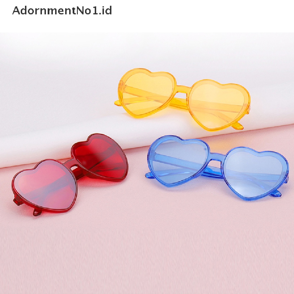 [AdornmentNo1] Cinta Berbentuk Hati Kacamata Wanita Cat Eye Sun Glasses Ladies Sexy Sweet Designer Candy Mirror Lens Eyewear UV400 [ID]