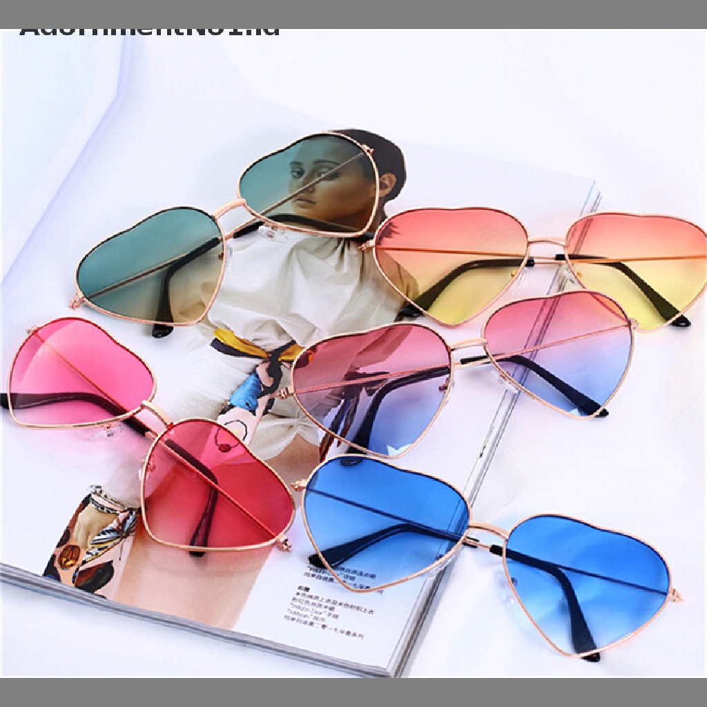 [AdornmentNo1] Kacamata Hitam Bentuk Hati Wanita Gaya Festival Fancy Party Eyewear Glasses [ID]