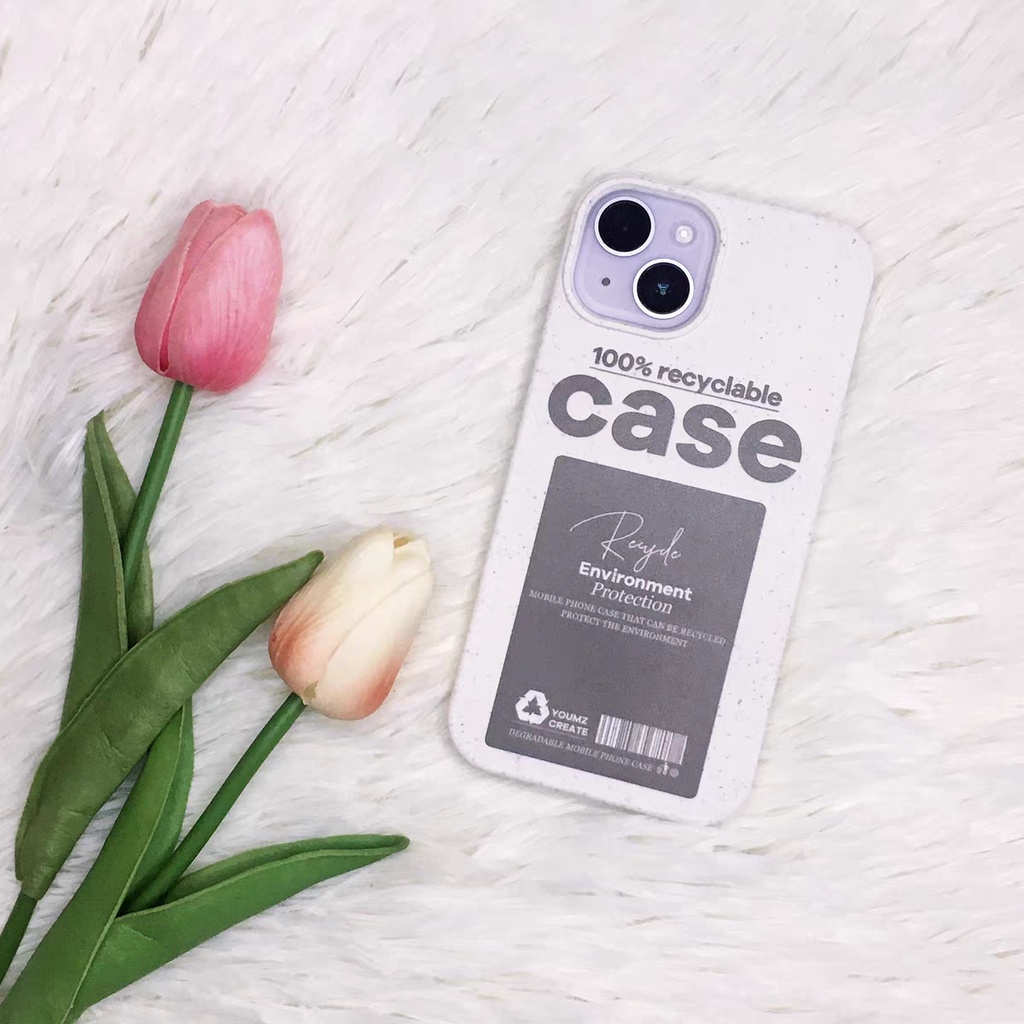 IPHONE Casing Ponsel Iphone11 ins Bahan Ramah Lingkungan Perlindungan Kamera Cocok Untuk Iphone14 13 12 14Plus Pro MAX 7 8Plus X XR XS MAX SE 12mini 13mini Model Empat Sudut Shockproof