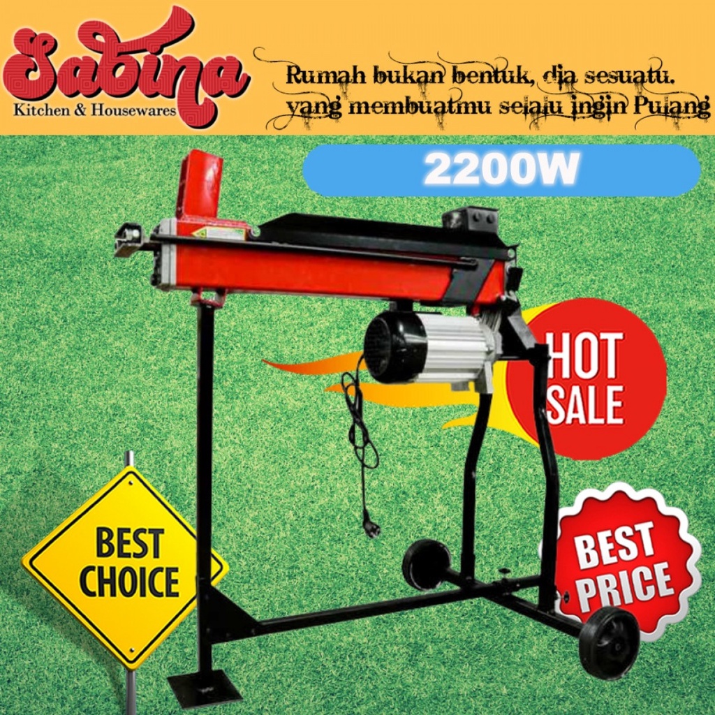 Mesin Pembelah Kayu Kapak Electric Wood Chopper Hydraulic 2200W