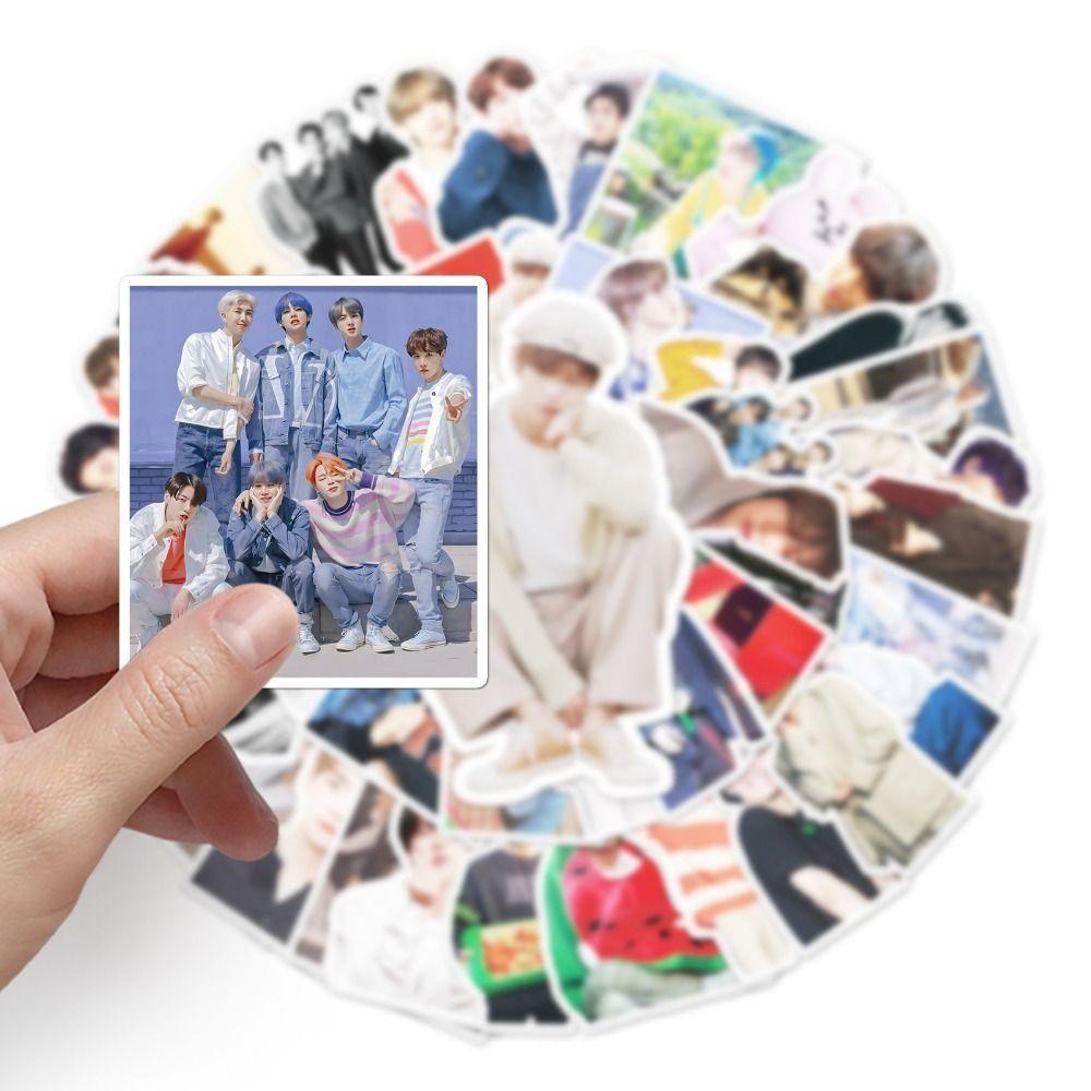 Mxbeauty B-T-S Stiker Idola Anti Air JIMIN Kim Kado Lucu Kulit Laptop Mainan Fans Hadiah Bangtan Boys Birthday Gift Sticker Pack SUGA Dekorasi Sticker Anti Air