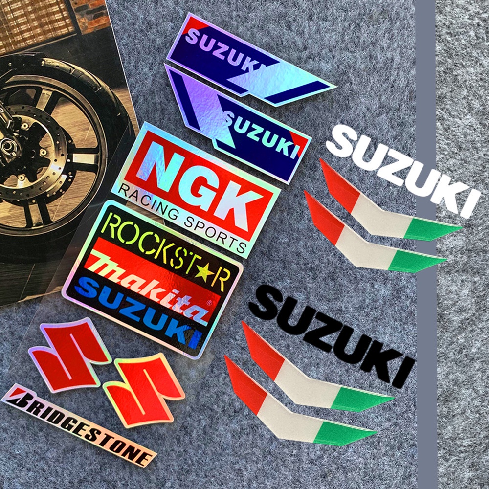 Motor SUZUKI Stiker Reflektif Lem Lembut Mobil Styling Decals Epoxy Dimodifikasi Sidebar Dekorasi Untuk SUZUKI GSX GTS LX SKYDRIVE GSR V-Strom Raider