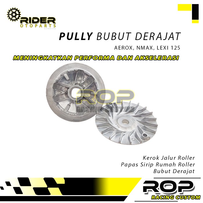 Upgrade Rumah Roller Racing Set Pully Nmax 155 Aerox 155 Lexi 125 Bubut Derajat