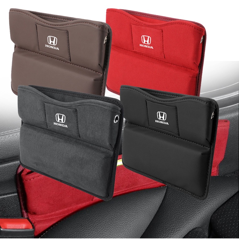 Car Seat Gap Storage Box Tempat Penyimpanan Jok Mobil Tas Samping Jok Mobil Finishing Interior Cocok Untuk Honda City Civic Jazz BRV Accord HRV Odyssey CRV Type R