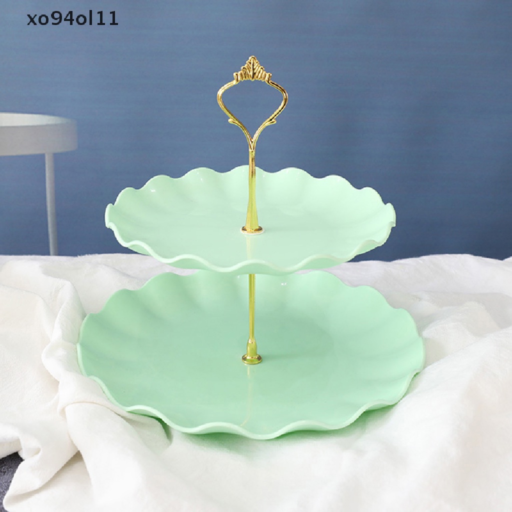 Xo Detachable Cake Stand Gaya Eropa 2tingkat Pastry Cupcake Piring Buahdekorasirumah OL