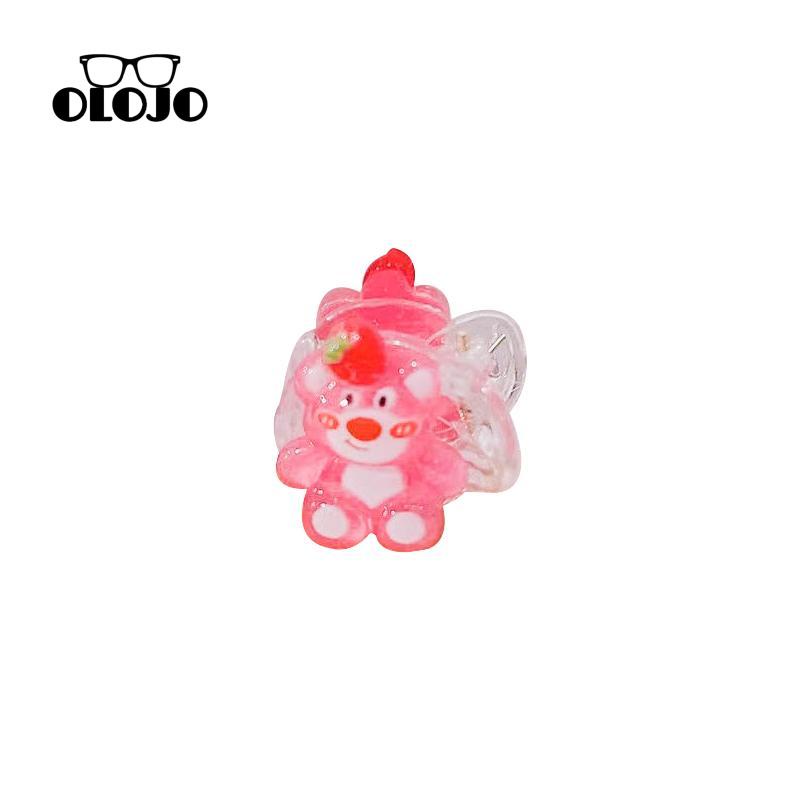 【COD】Strawberry Bear Cute Mini Hair Claw Clip Manis Kartun Kecil Hair Claw Clip