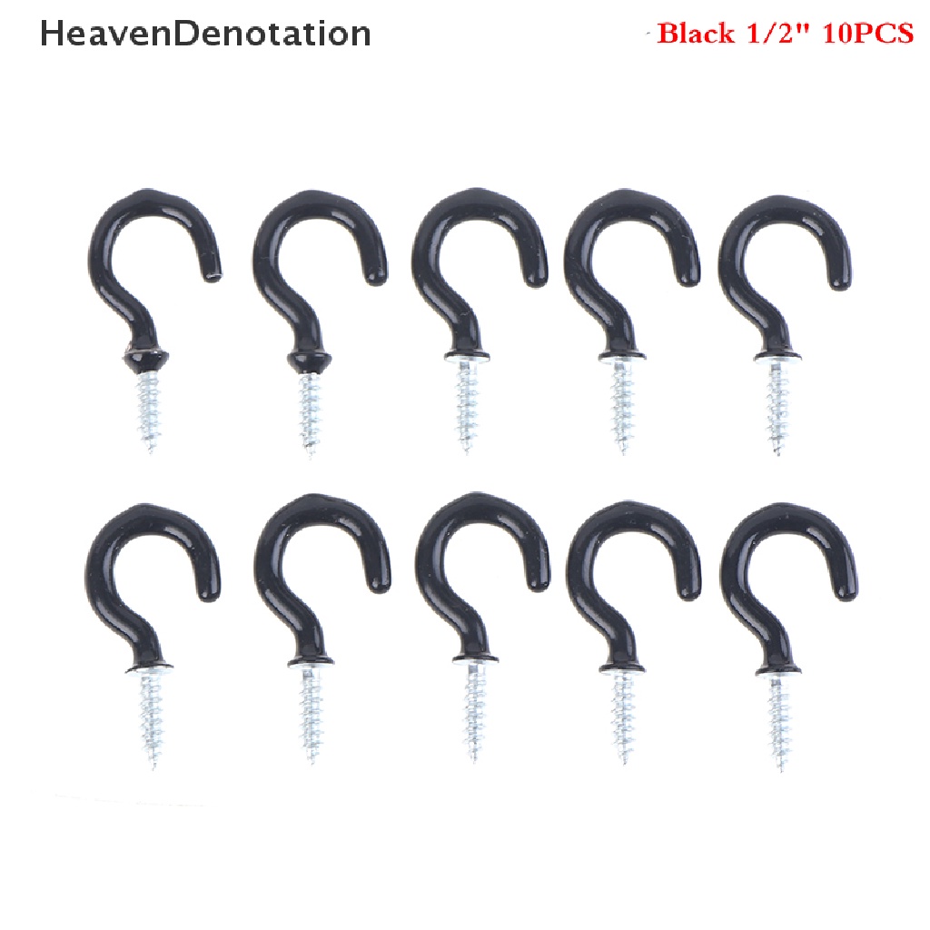 [HeavenDenotation] 10pcs Mug Gantungan Bahu Cup Hooks Heavy Duty Screw-In Ceiling Hooks Cup HDV