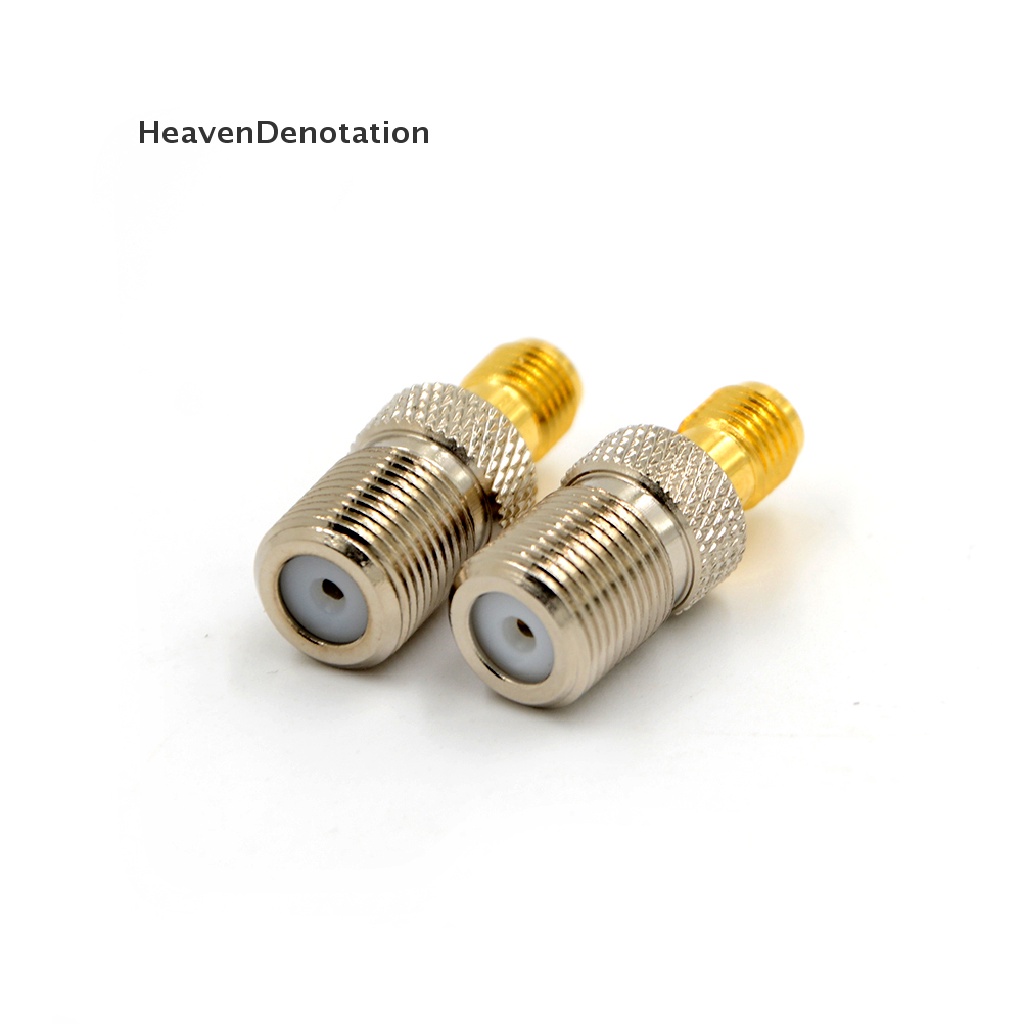 [HeavenDenotation] F Female Jack to SMA Female Jack Konektor Adaptor RF Coax Coaxial Lurus HDV