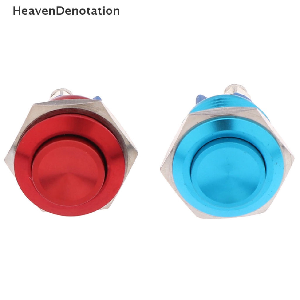 [HeavenDenotation] 1pc Saklar Tombol Tekan Momentary 16mm Waterproof Mount Button Switch HDV