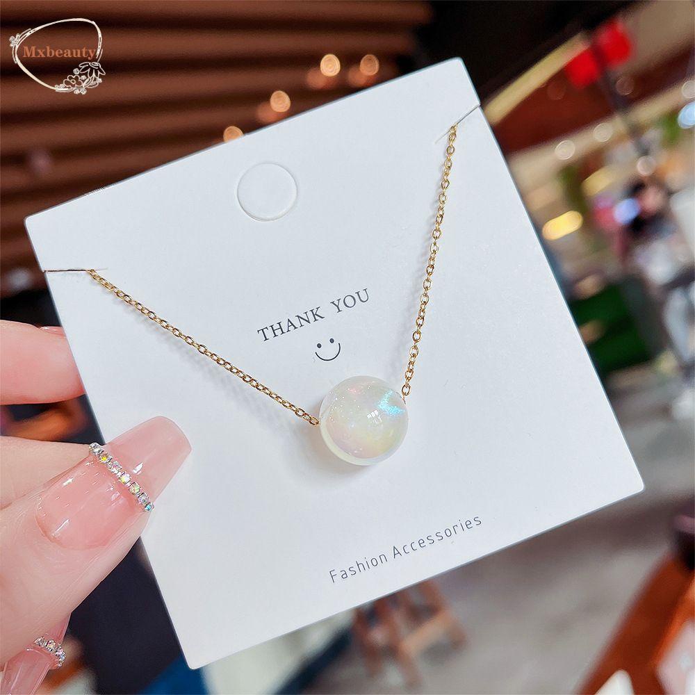 Mxbeauty Wanita Kalung Fashion Mutiara Sederhana Aksesoris Pesta Gadis Hadiah Temperamen Rantai Klavikula