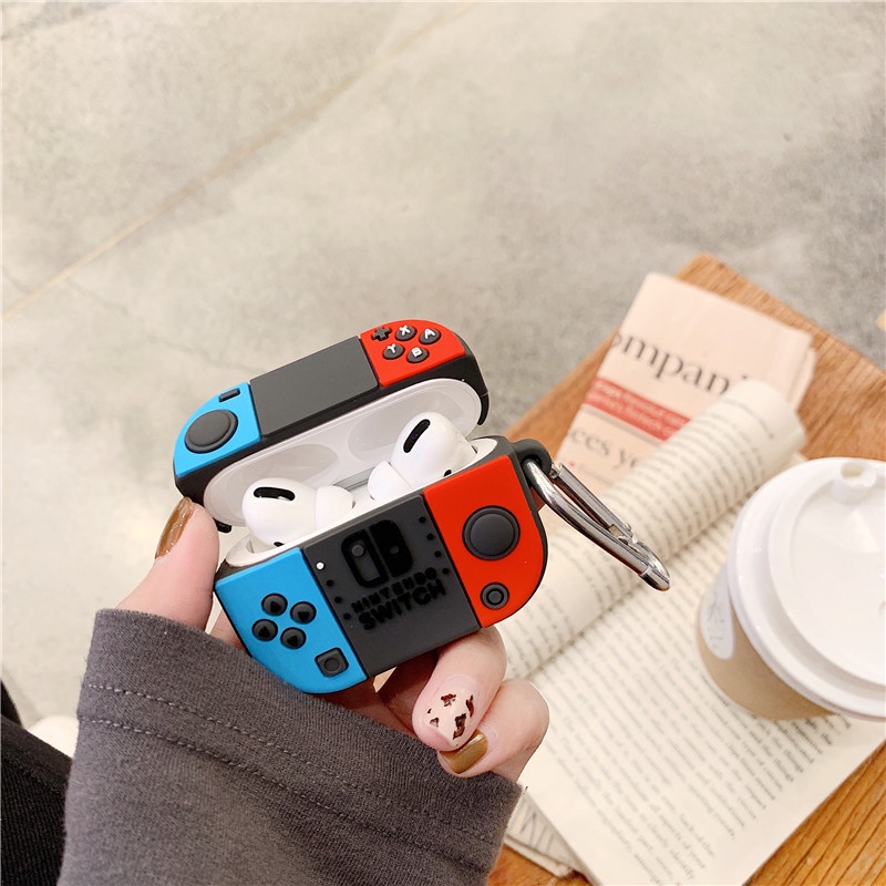 Kartun 3D Baru Kompatibel Untuk Airpods1 2 3lucu Nintendo Switch Gamepad Earphone Case Satu Headset Cover Kompatibel Untuk Air Pods Pro Silikon Shell