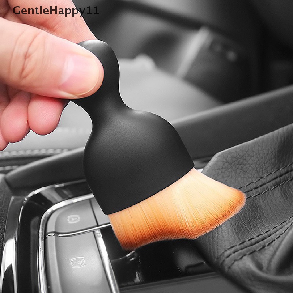 Gentlehappy Sikat Pembersih Interior Mobil Center Console Clean Tool Air Outlet Cleaning Soft Brush with Shell Sikat Penghilang Debu Celah Mobil id