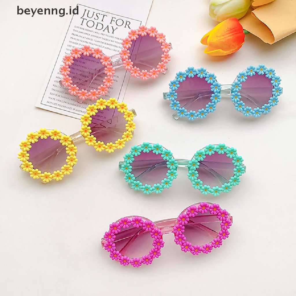 Beyen Kids Kacamata Hitam Anak Bulat Bunga Sunglasses Cewek Cowok Bayi Sport ID