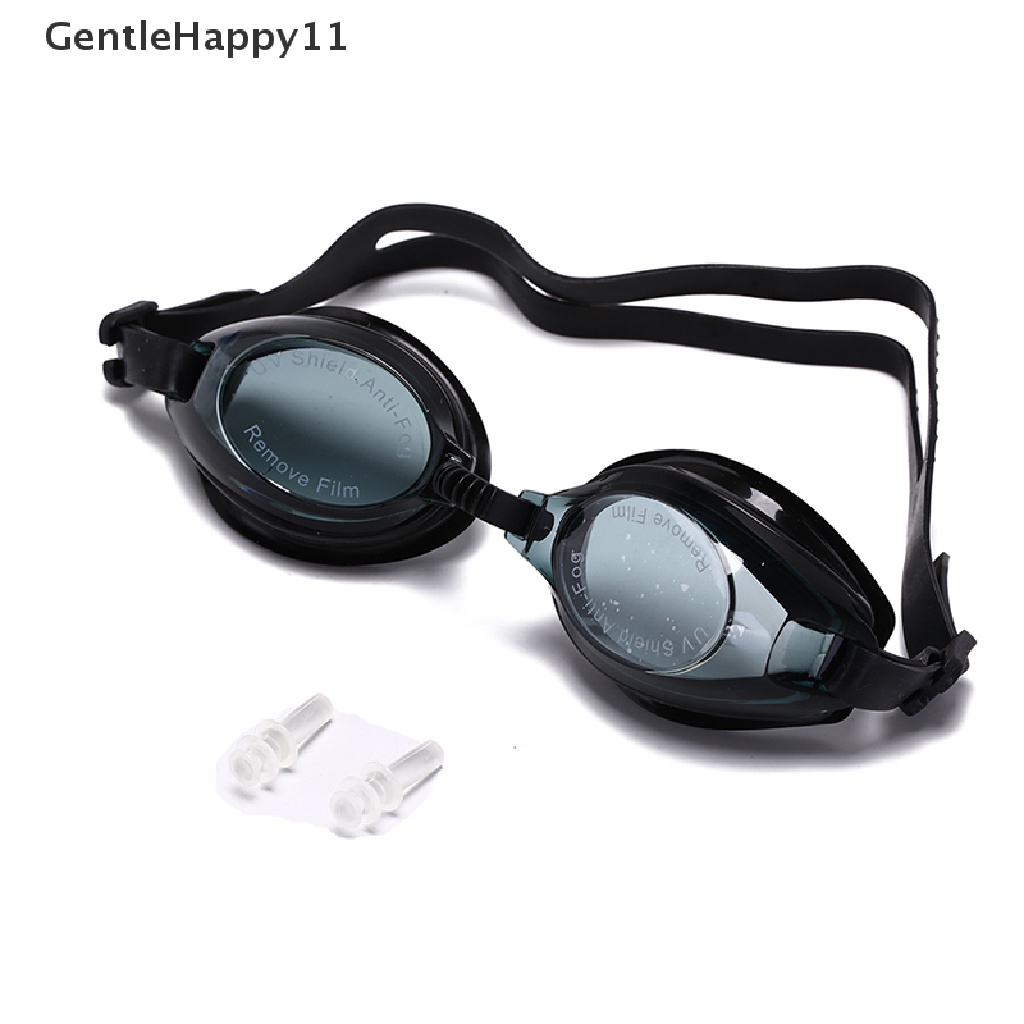 Gentlehappy 1pc Kacamata Renang Dewasa goggles underwater diving eyeglasses with earplug  Id