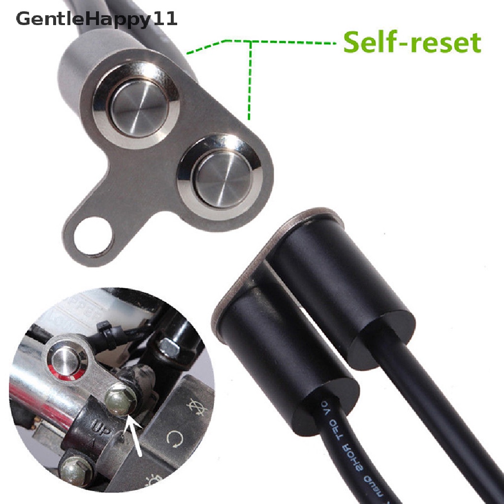 Gentlehappy Universal Stang Motor Reset Lock Mount Horn Mesin Start Dual Tombol id