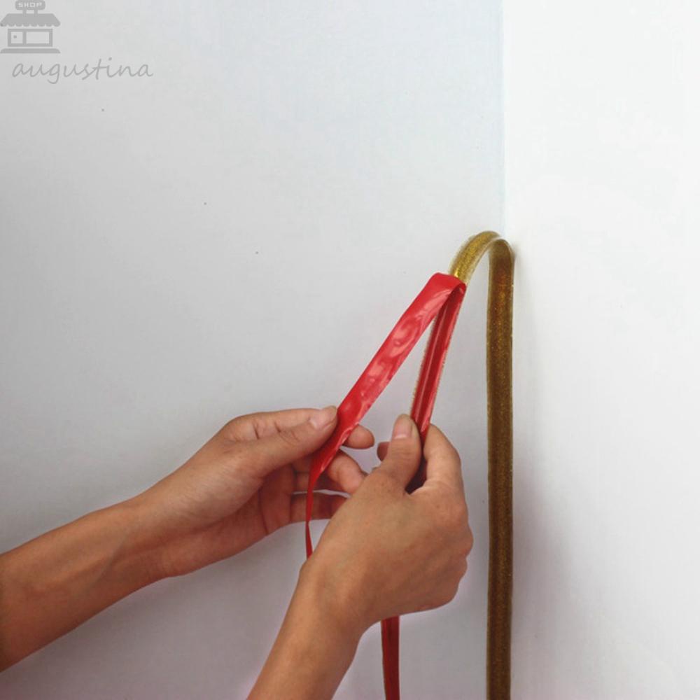 Agustina Garis Hiasan Dinding Perekat Diri PVC Dekorasi Rumah Skirting Line Ruang Tamu Molding Line Caulk Tape