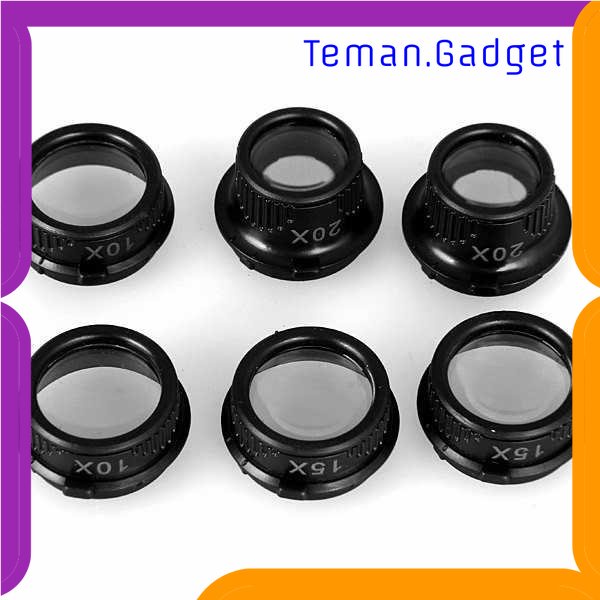 TG - ATK ZEAST Kacamata Pembesar 25x Magnifier dengan 2 LED - 9892GJ