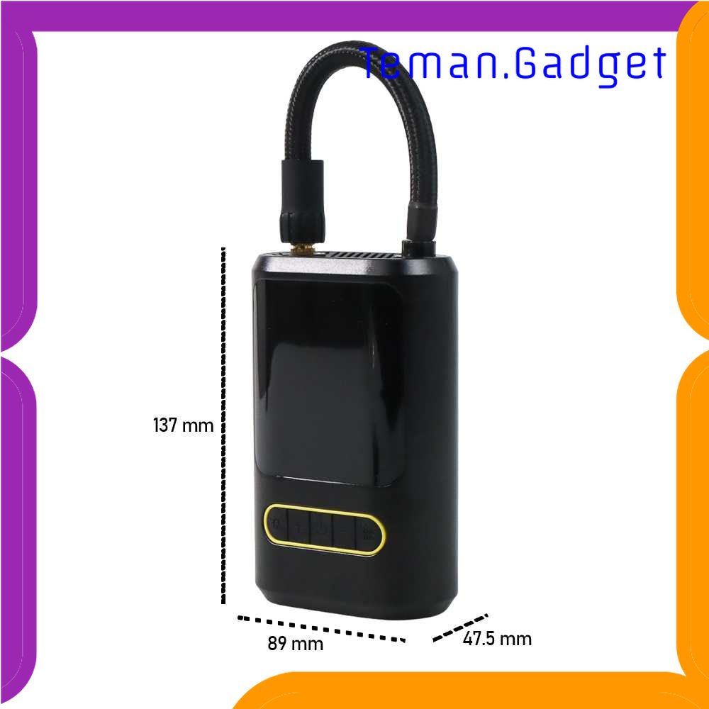 TG - OTO EAFC Pompa Ban Elektrik Mini Tire Inflator with LCD Display 4000mAh - ATJ-8466