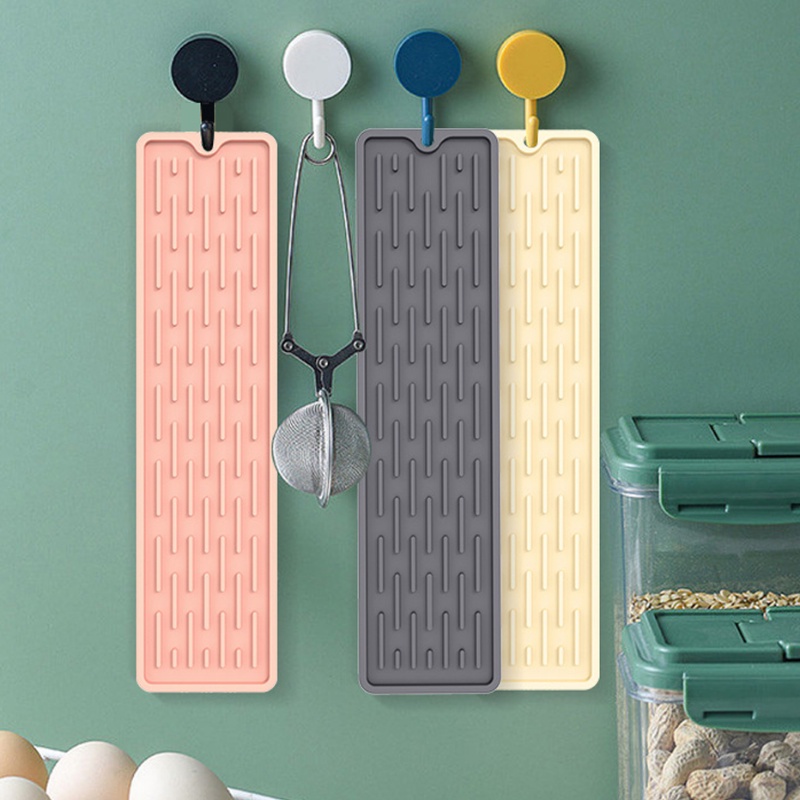 Silicone Drainer Mat Anti Slip Wastafel Tray Peralatan Makan Cushion Organizer Peralatan Dapur Perlindungan Mat Rak Penyimpanan Aksesoris Dapur