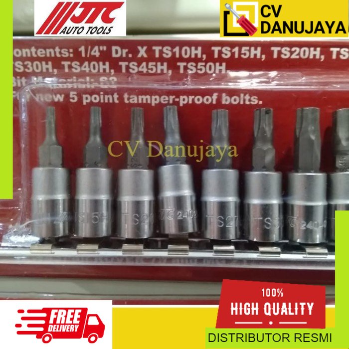 

9PC 5PT. START SOCKET MATA KUNCI SOCK SHOCK SOK BIT SET (TAMPERPROOF) JTC-3303