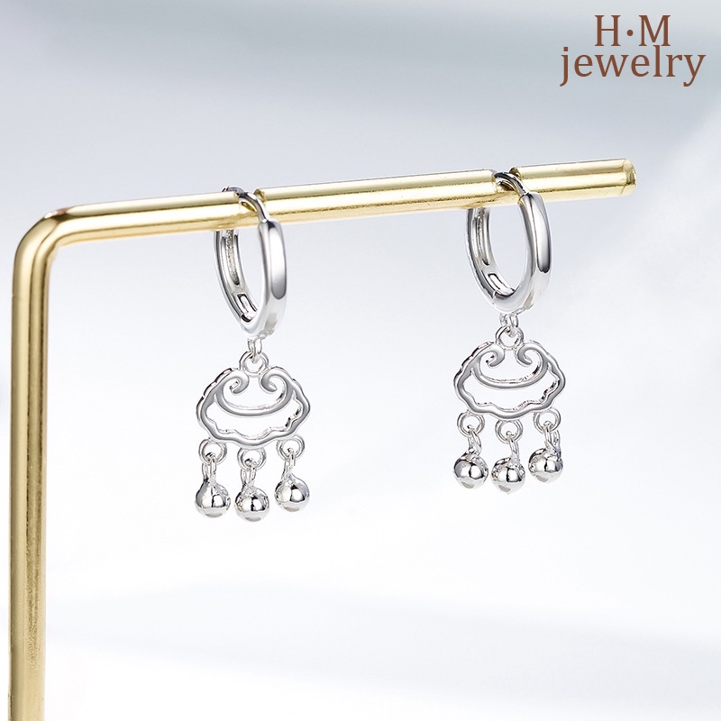 S925 Perak Retro Terjangkau Mewah Safety Lock Earrings Bermutu Tinggi Panjang Umur Lock Earrings