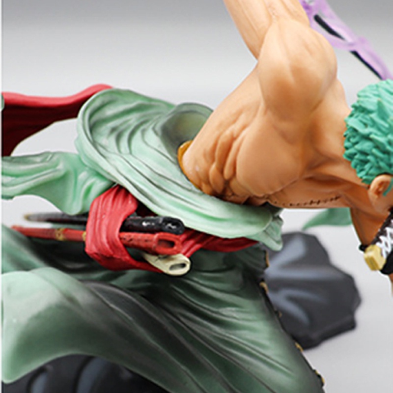 Original ONE PIECE Zoro Action Figure 19CM PVC GK Roronoa Zoro Boneka Koleksi Otomotif Hiasan Kue