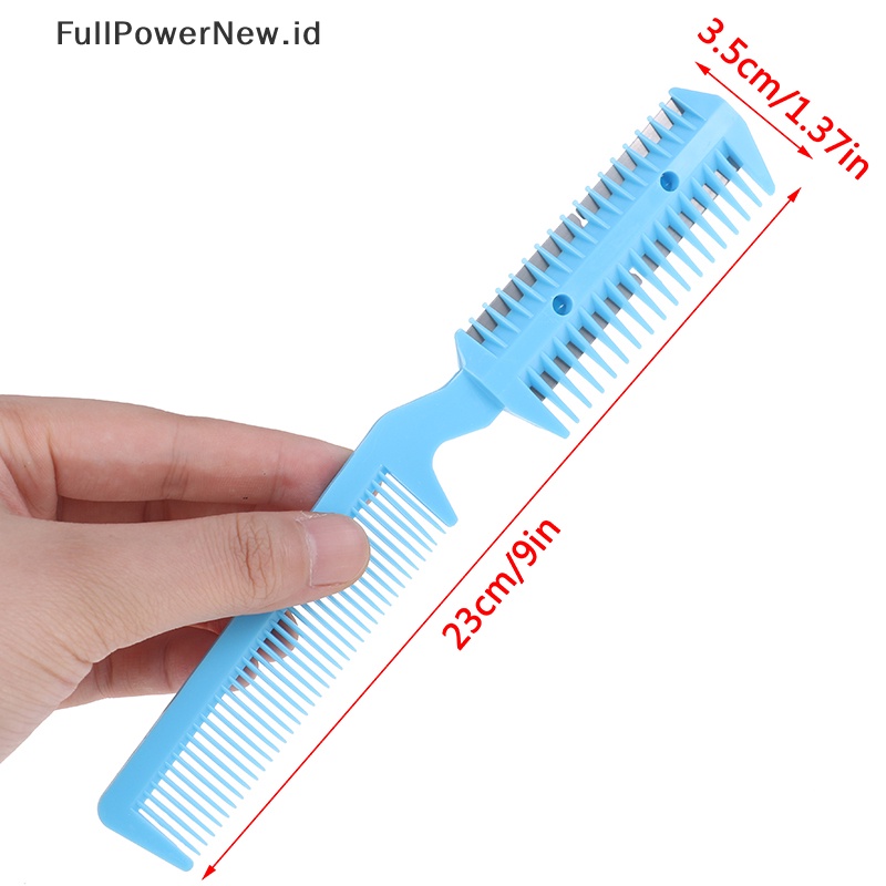 Power Color Sisir Silet Pemotong Rambut Thinning Shaper Comb Pisau Cukur Trimmer Barber ID