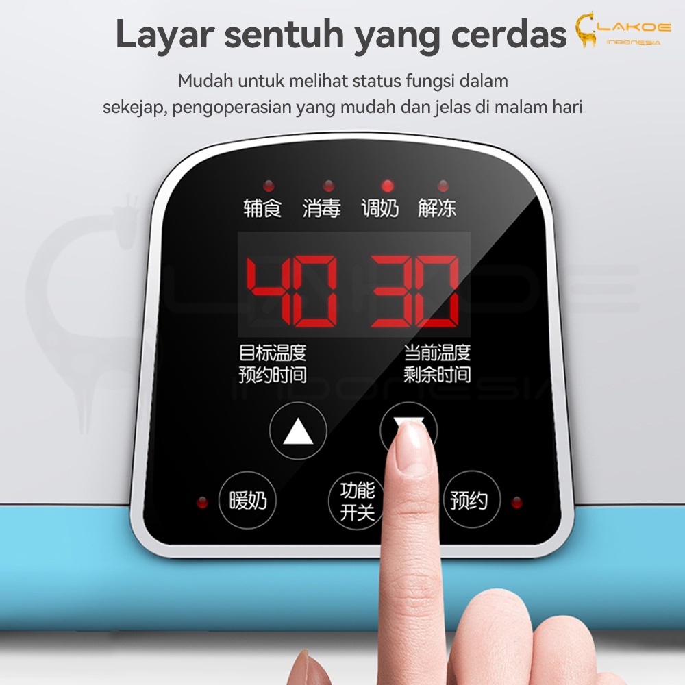 Lakoe Penghangat botol alat sterilisasi penghangat botol bayi LCD Display Remote/Warmer Heater Bottle/ Bottle sterilizer