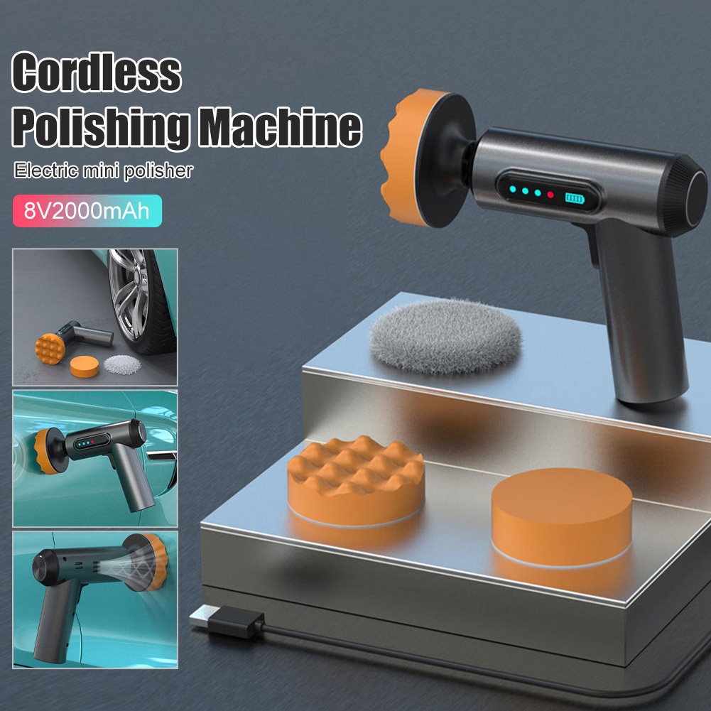 Powone Wireless Polisher 2000RPM Mesin Polisher Mobil Mesin Poles Lilin Poles Listrik Tanpa Kabel Al