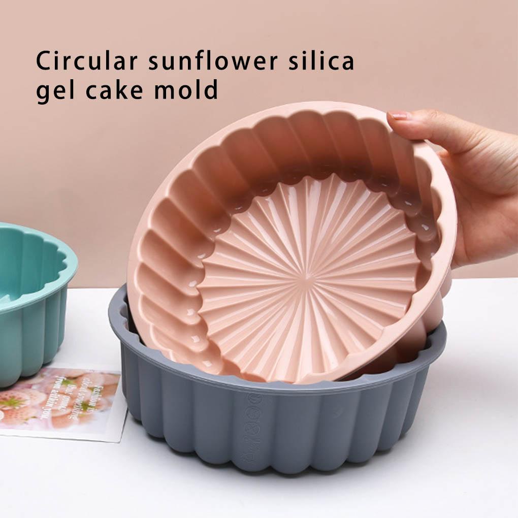 Cetakan Silikon Roti Bakar Shortcake Cetakan Coklat Ice Cream Tools DIY Candy Round Pan Ornamen Rakit Sendiri