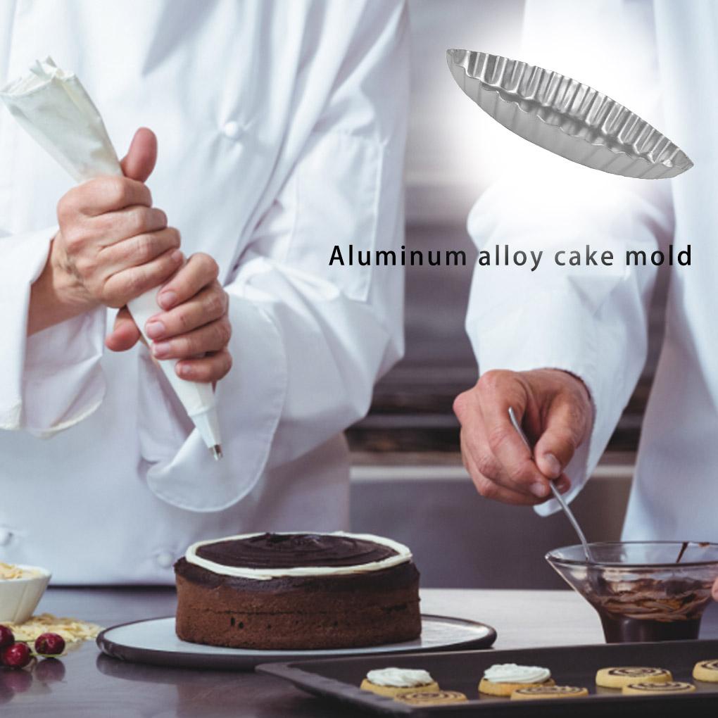 5buah Cetakan Kue Bentuk Perahu Egg Tart Puding Baking Bahan Aluminium Alloy Alat Dekorasi Dapur Cookies Mould Home