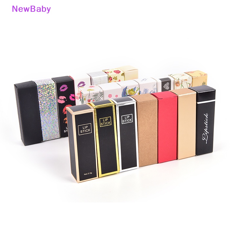 Newbaby 10Pcs Tabung Lip Balm Kosong Kemasan Karton Box Lip Tube DIY Paper Case Box ID