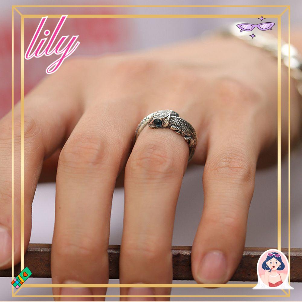 Lily Bunglon Cincin Hadiah Yang Dapat Disesuaikan Cincin Kepribadian Retro
