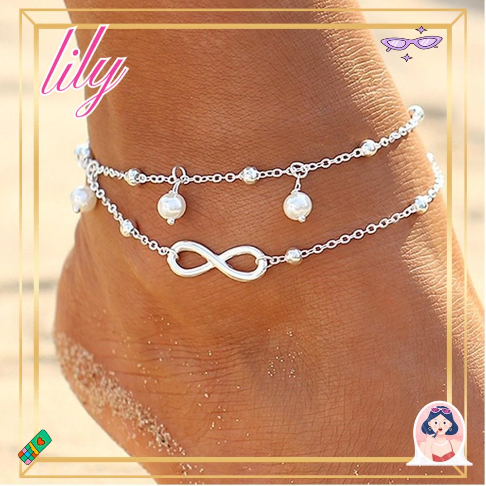 Lily Gelang Kaki Wanita Barefoot Sandal Kaki Perhiasan