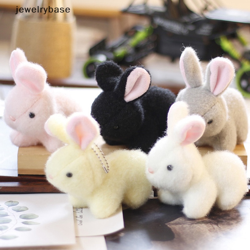 [jewelrybase] 1pc Cute Bunny Stuffed Plush Keyring Boneka Kelinci Gantungan Kunci Ransel Liontin Butik