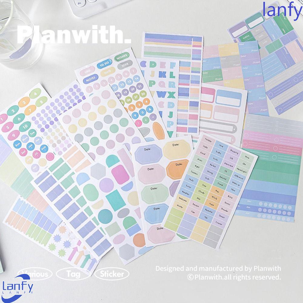 Lanfy Sticky Notes Deep/Light Color Various DIY Craft Dekorasi Tagging Stiker Alat Tulis Siswa To Do List Label Membaca Label